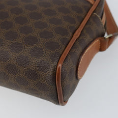 Celine Vintage Macadam Shoulder Bag Canvas and Leather