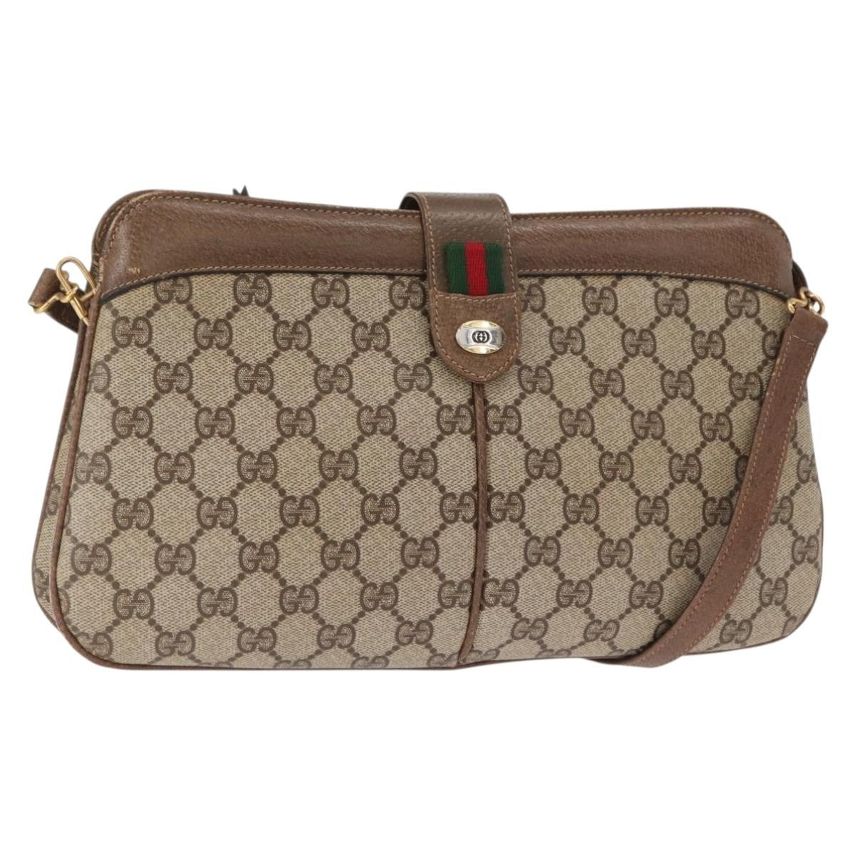 Gucci Vintage Shoulder Bag GG Coated Canvas