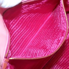 Prada Logo Bow Convertible Tote Tessuto with Leather