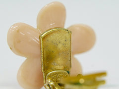 Chanel Vintage CC Flower Clip-On Earrings Metal