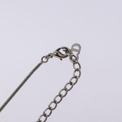 Christian Dior D logo Pendant Necklace Metal