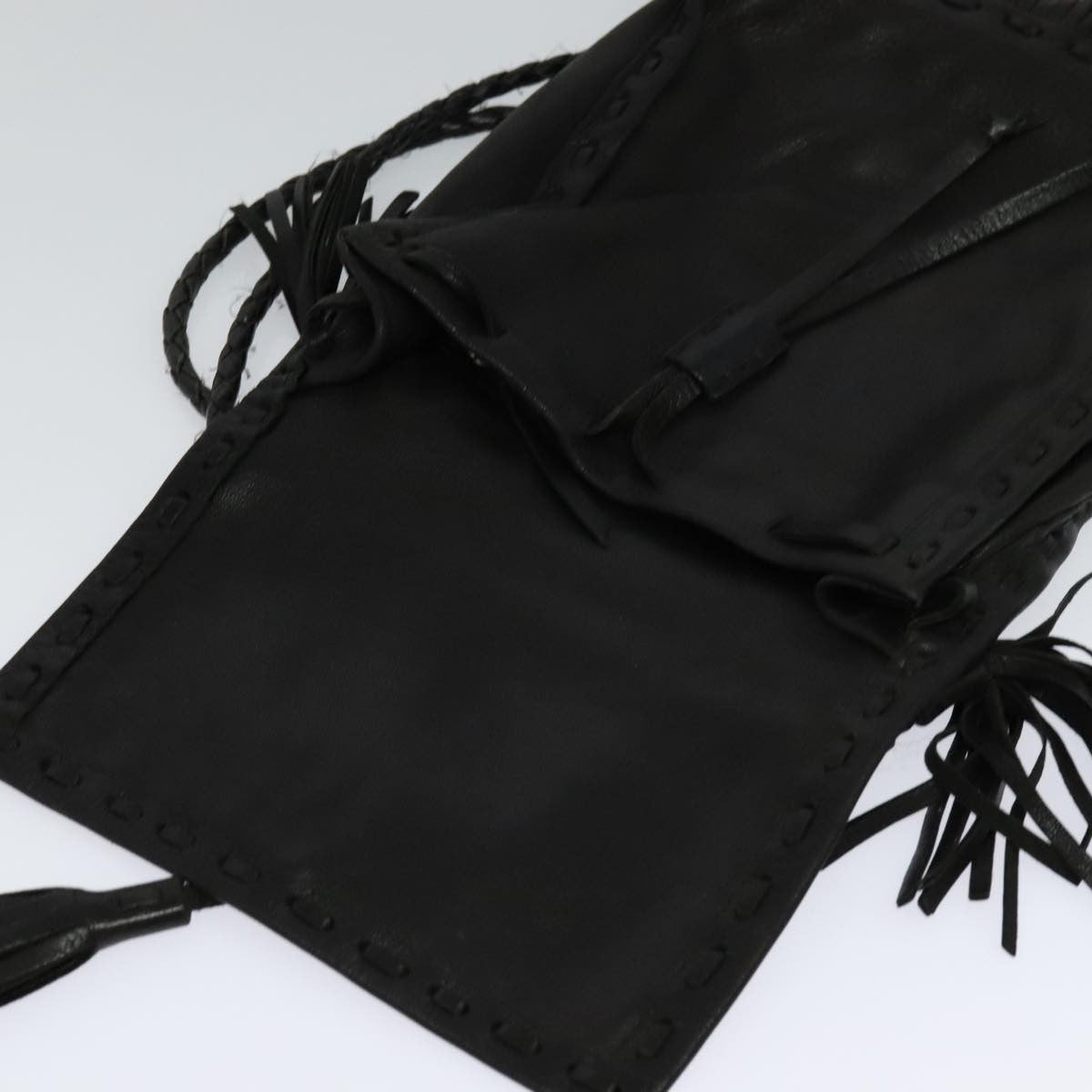 Prada Fringe Flap Crossbody Bag Leather