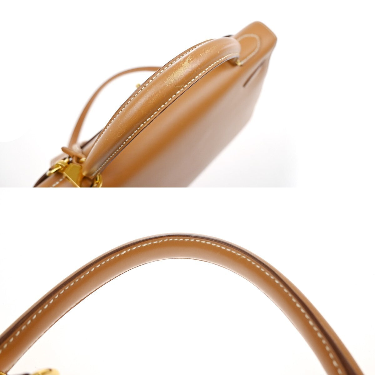 Hermes Kelly Handbag Brown Chamonix with Gold Hardware