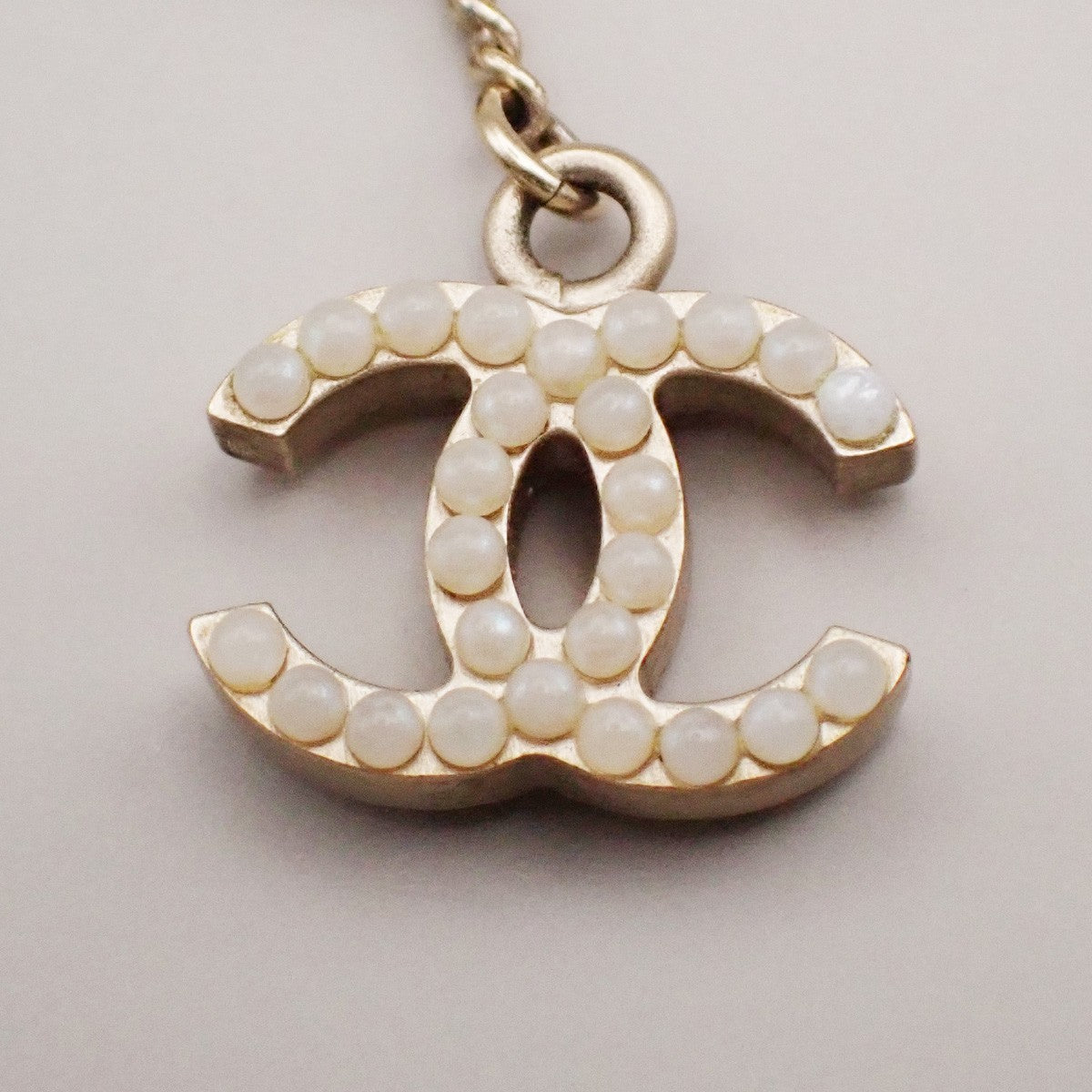 Chanel CC Pendant Necklace Faux Pearls and Metal