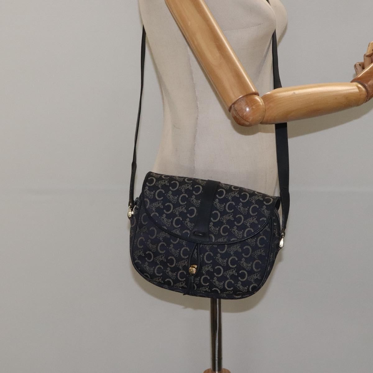 Celine C Sulky Shoulder bag Canvas and Leather
