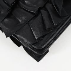 Chanel CC Chain Fringe Wristlet Clutch Quilted Leather