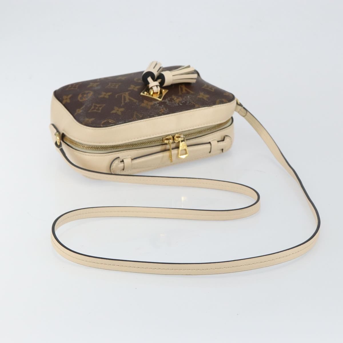 Louis Vuitton Saintonge Handbag Monogram Canvas with Leather