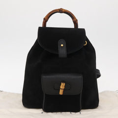 Gucci Vintage Bamboo Backpack Suede