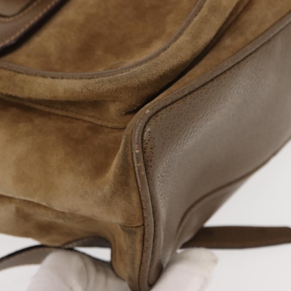Gucci Vintage Bamboo Backpack Suede