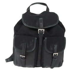 Prada Vela Double Front Pocket Backpack Tessuto with Saffiano Leather