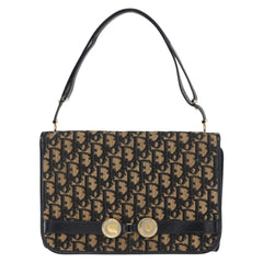 Christian Dior Vintage Trotter Shoulder Bag Canvas