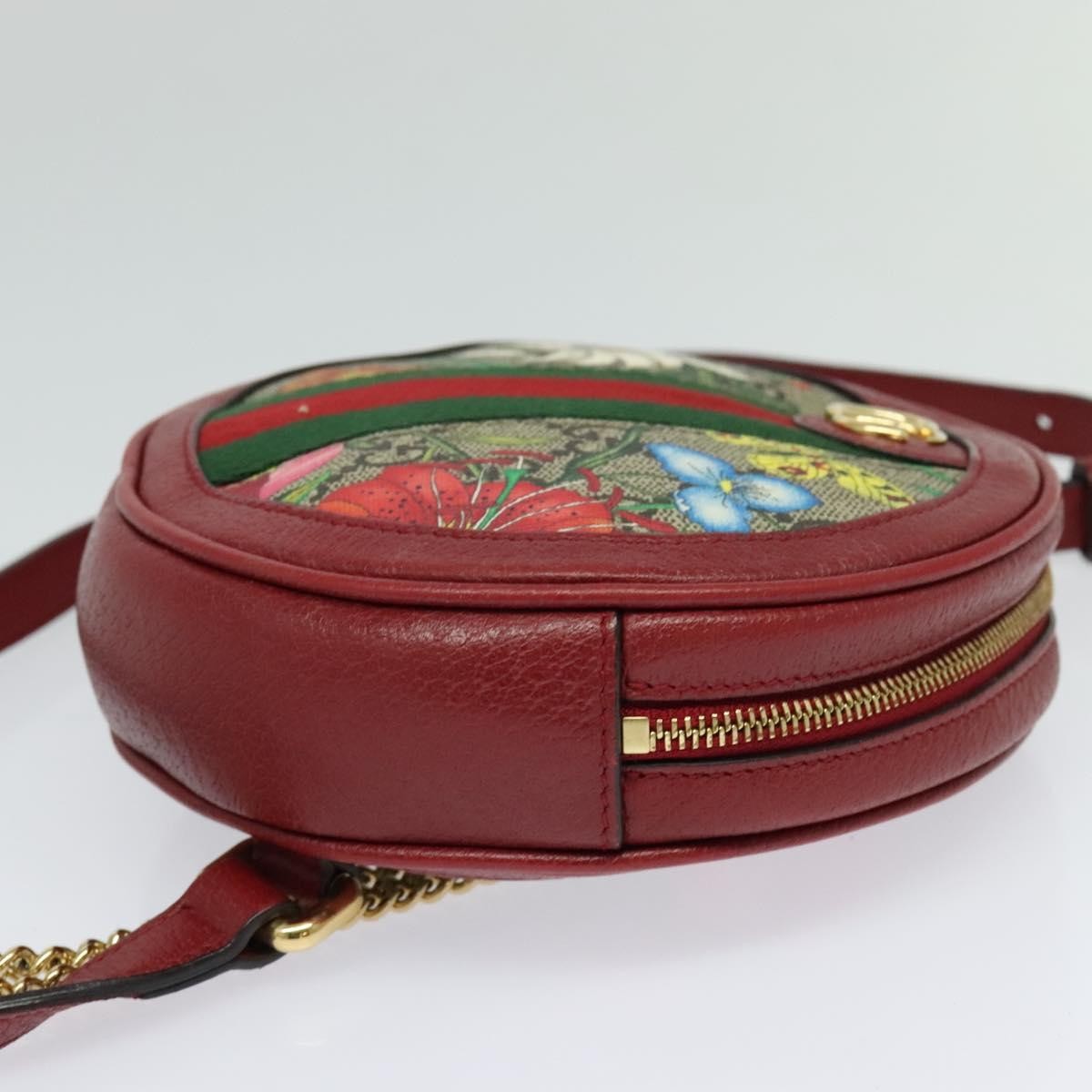 Gucci Ophidia Round Backpack Flora GG Coated Canvas