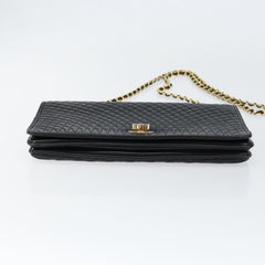 Bally Vintage Chain Shoulder Bag Quilted Leather