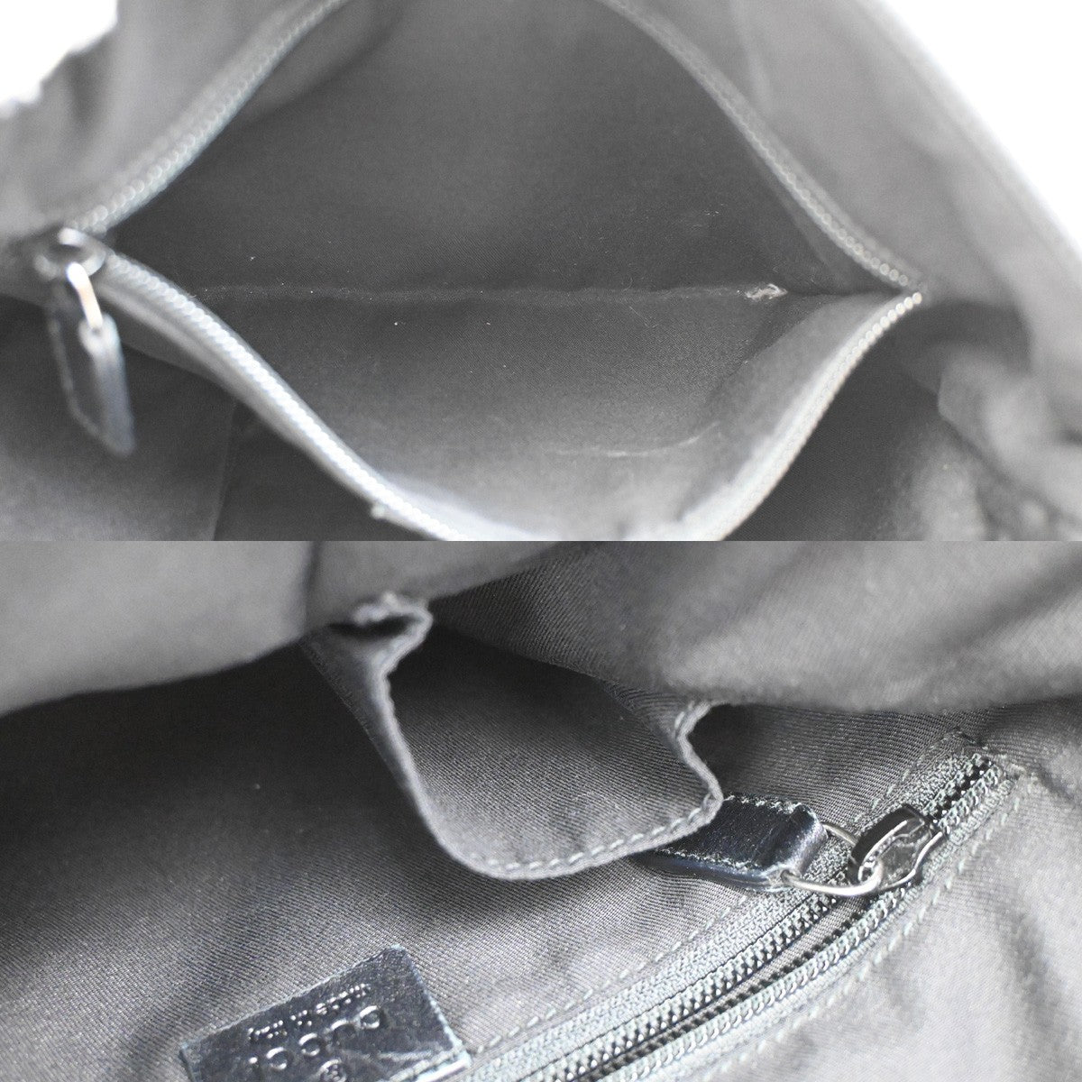 Gucci Zip Messenger Bag GG Canvas with Perforated Leather