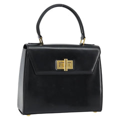 Celine Vintage Convertible Turnlock Top Handle Bag Leather