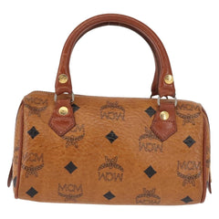MCM Visetos Handbag Canvas and Leather