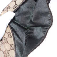 Gucci Vintage Double Belt Bag GG Canvas with Leather