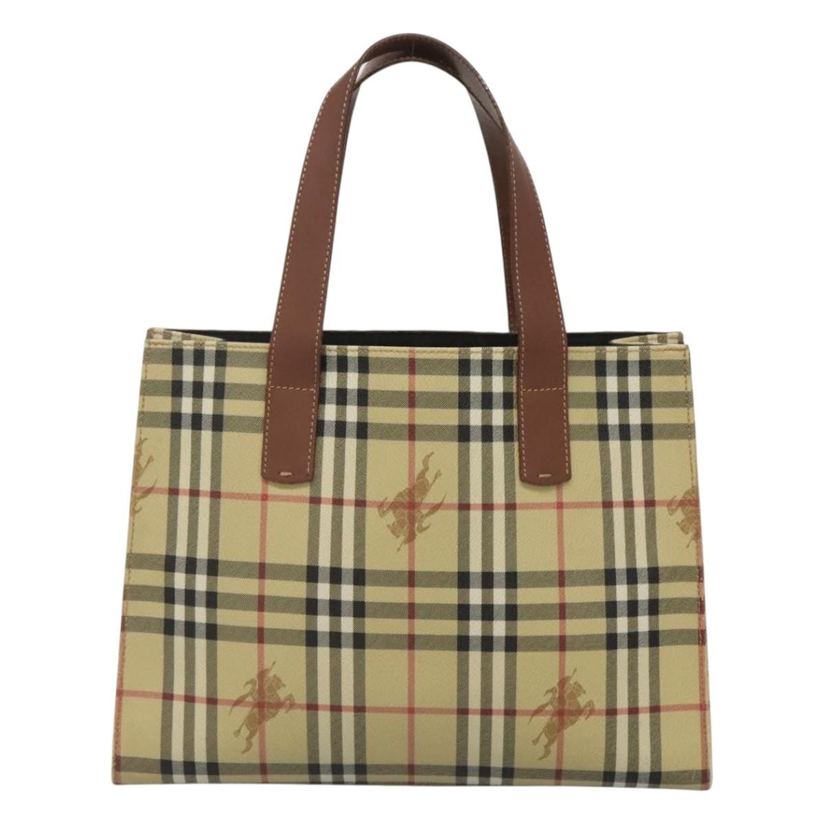 Burberry Top Handle Tote Haymarket Coated Canvas
