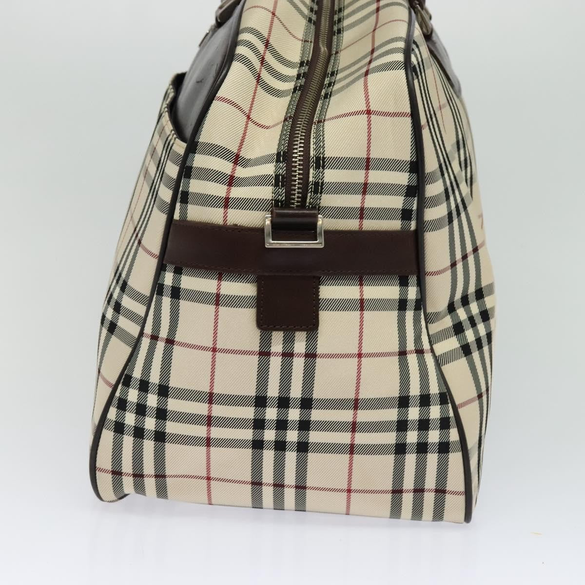Burberry Vintage Zip Around Duffle Bag House Check Canvas