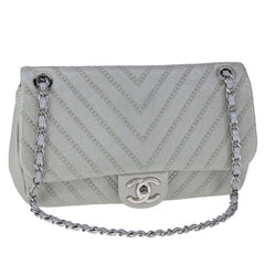 Chanel Vintage Classic Single Flap Bag Stitched Calfskin