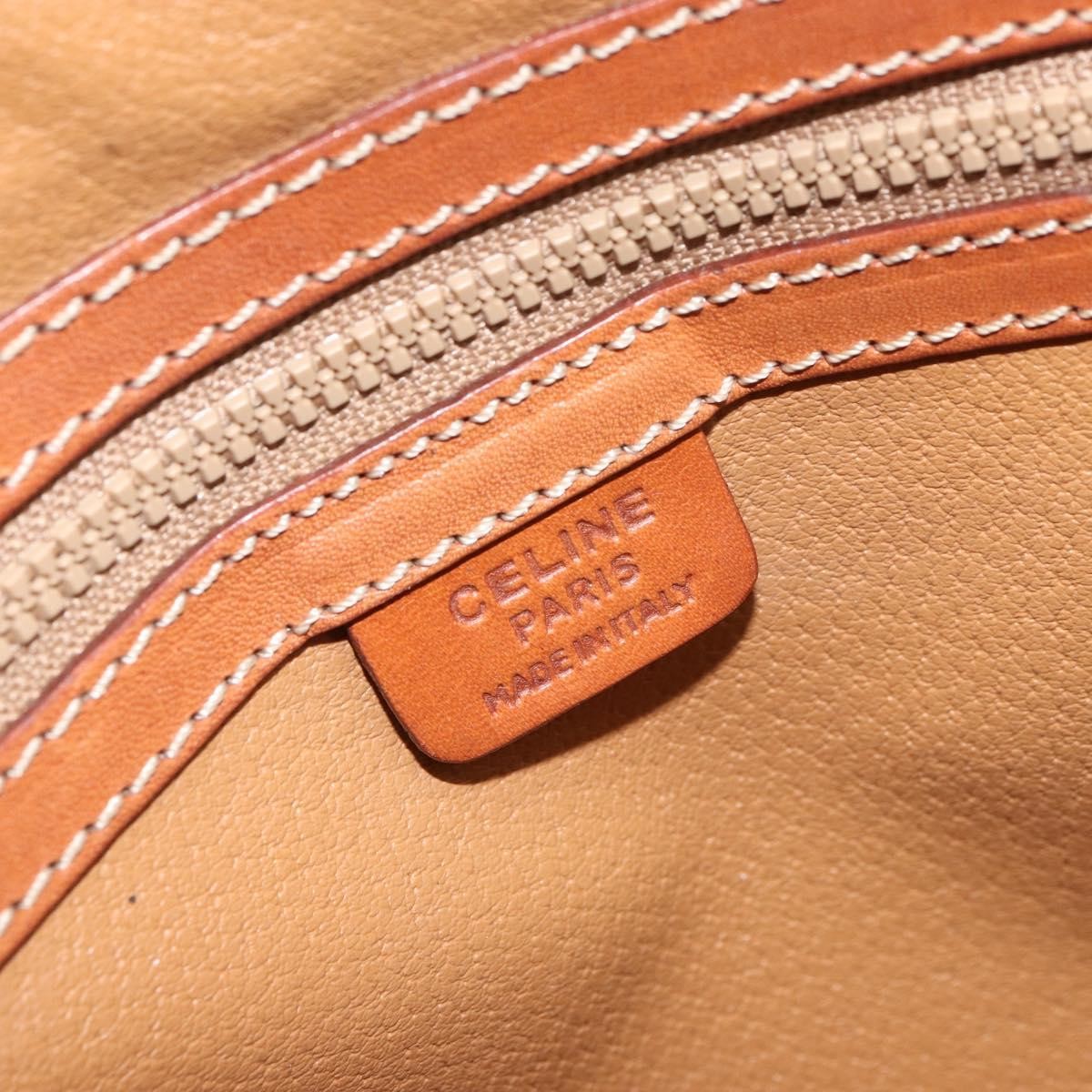 Celine Vintage Macadam Handbag Canvas and Leather