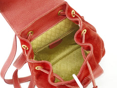 Gucci Vintage Bamboo Backpack Suede