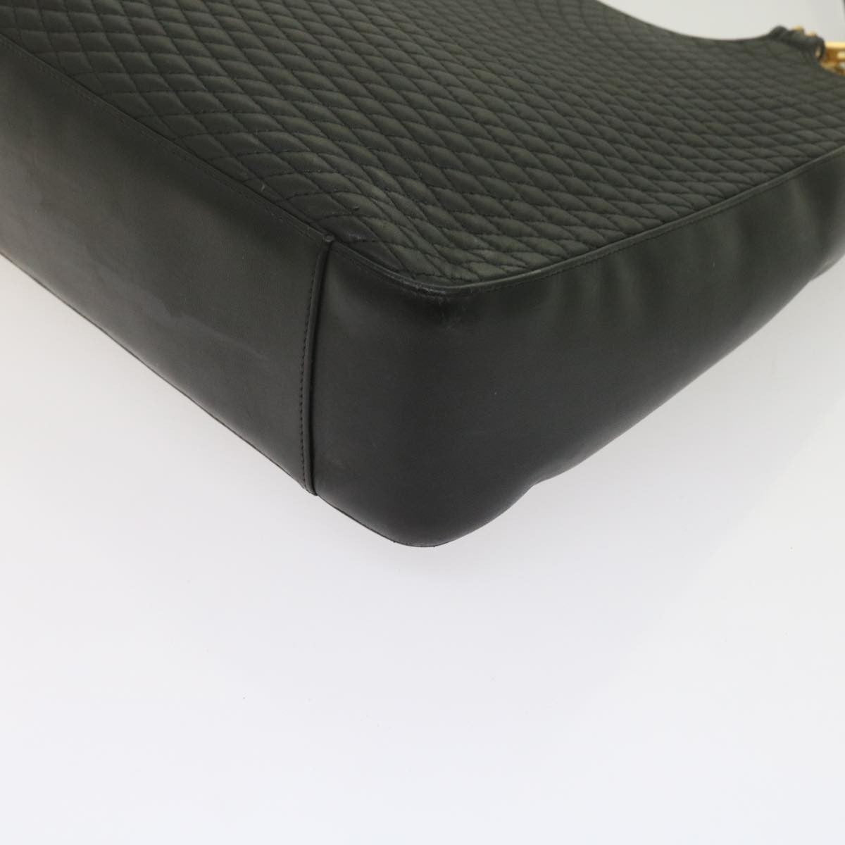 Bally Vintage Chain Shoulder Bag Quilted Leather