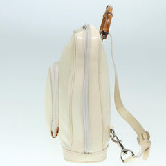 Gucci Vintage Bamboo Backpack Nylon and Patent Leather