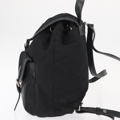 Prada Vela Double Front Pocket Backpack Tessuto with Saffiano Leather