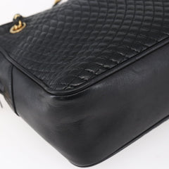 Bally Vintage Chain Shoulder Bag Quilted Leather