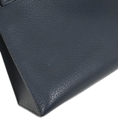 Hermes Kelly Handbag Blue Ardennes with Gold Hardware