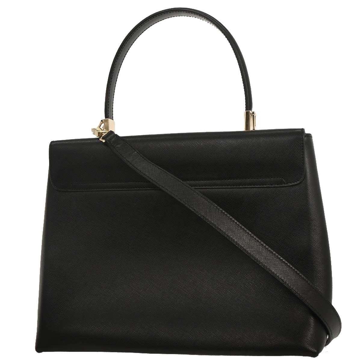 Salvatore Ferragamo Convertible Top Handle Bag Leather