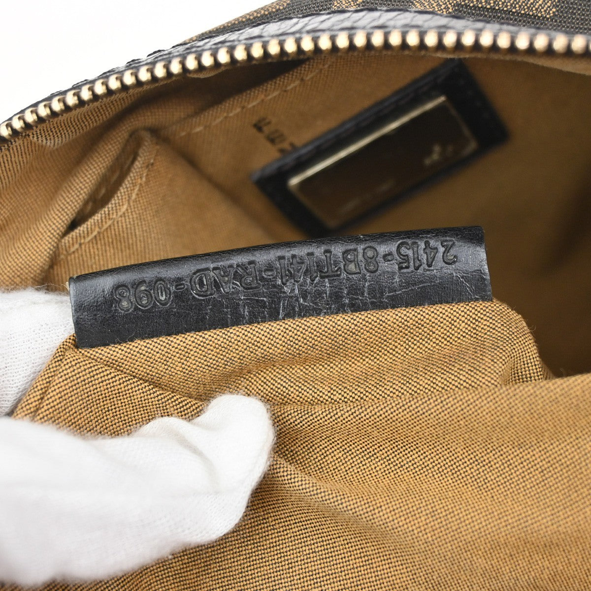 Fendi Chef Zip Crossbody Bag Zucca Canvas