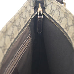 Gucci Zip Top Messenger Bag GG Coated Canvas