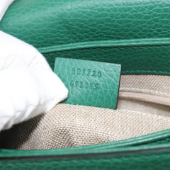 Gucci Interlocking Chain Crossbody Bag Leather