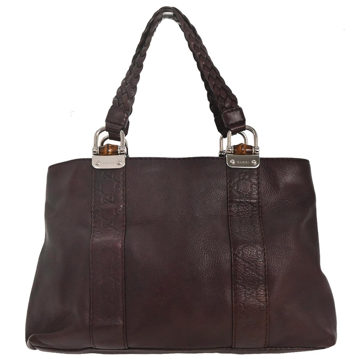 Gucci Vintage Bamboo Handle Bag Leather