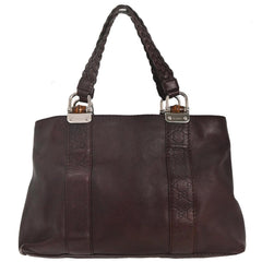 Gucci Vintage Bamboo Handle Bag Leather