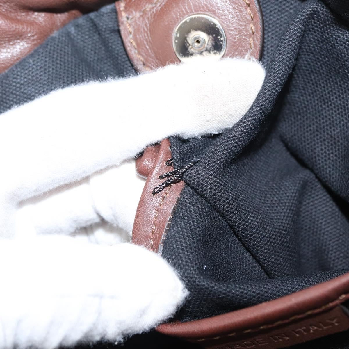 Burberry Big Crush Tote Leather and House Check Canvas