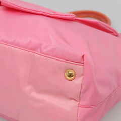 Prada Logo Bow Convertible Tote Tessuto with Leather