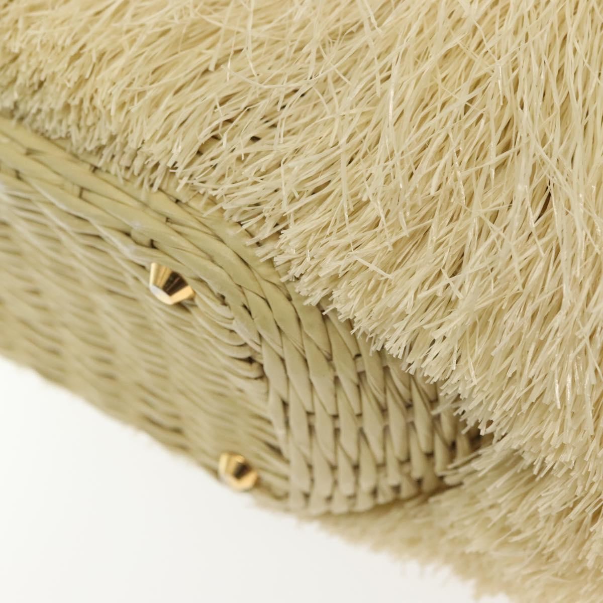 Prada Fringe Wicker Tote Woven Straw