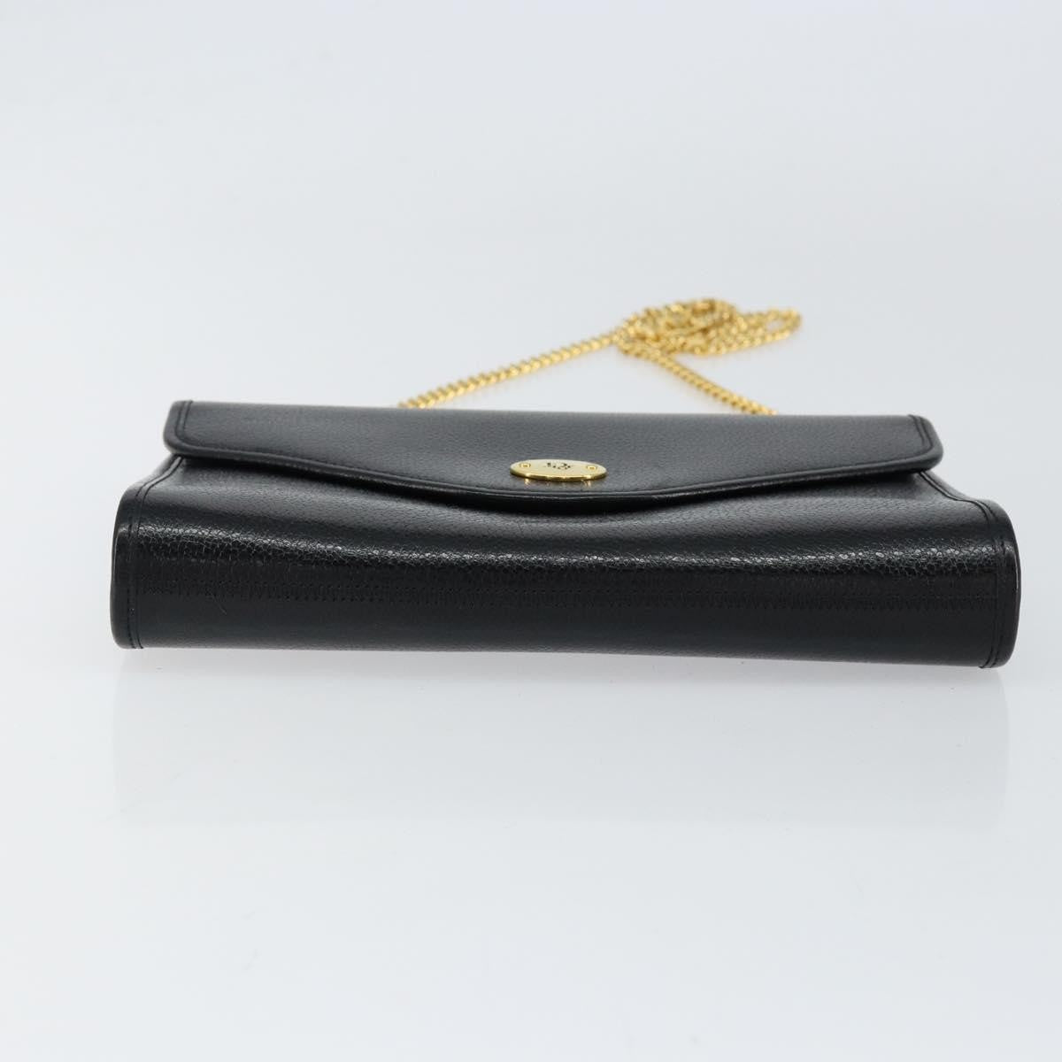 Christian Dior Vintage Chain Flap Shoulder Bag Leather