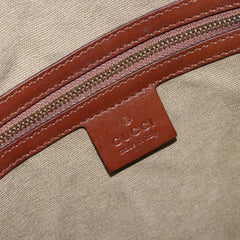 Gucci Vintage Bamboo Hobo Canvas
