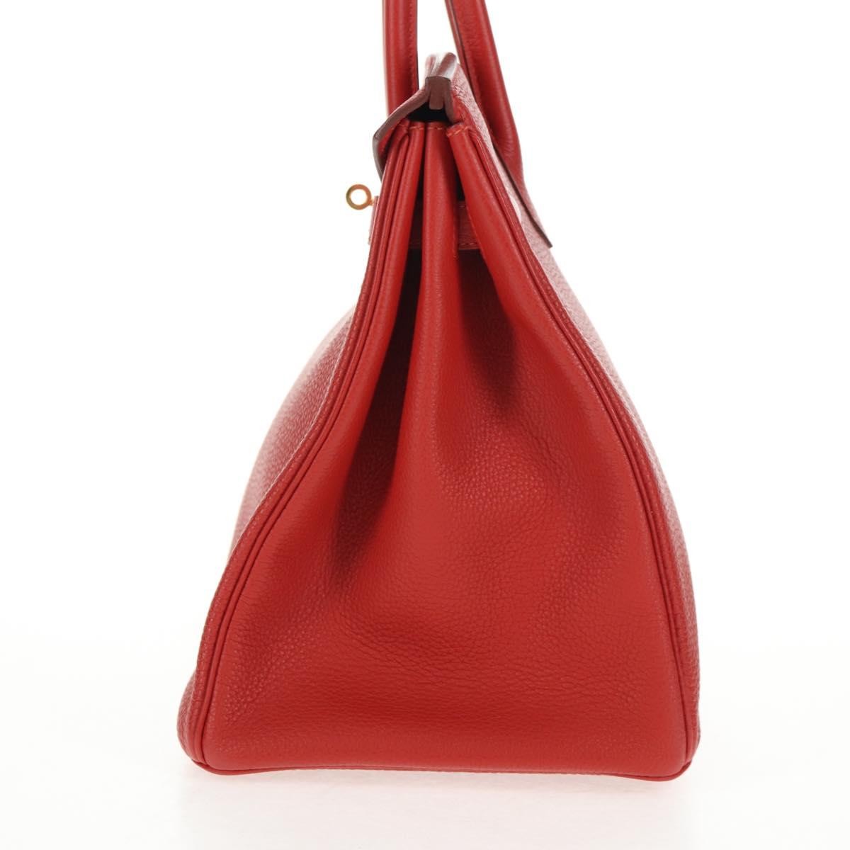 Hermes Birkin Handbag Red Togo with Gold Hardware