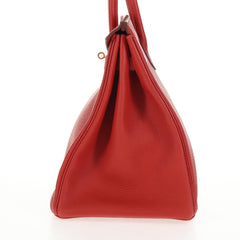 Hermes Birkin Handbag Red Togo with Gold Hardware