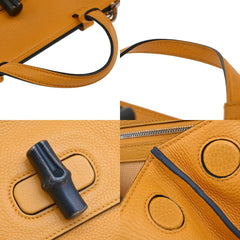 Gucci Bamboo Daily Top Handle Bag Leather
