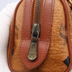 MCM Visetos Handbag Canvas and Leather