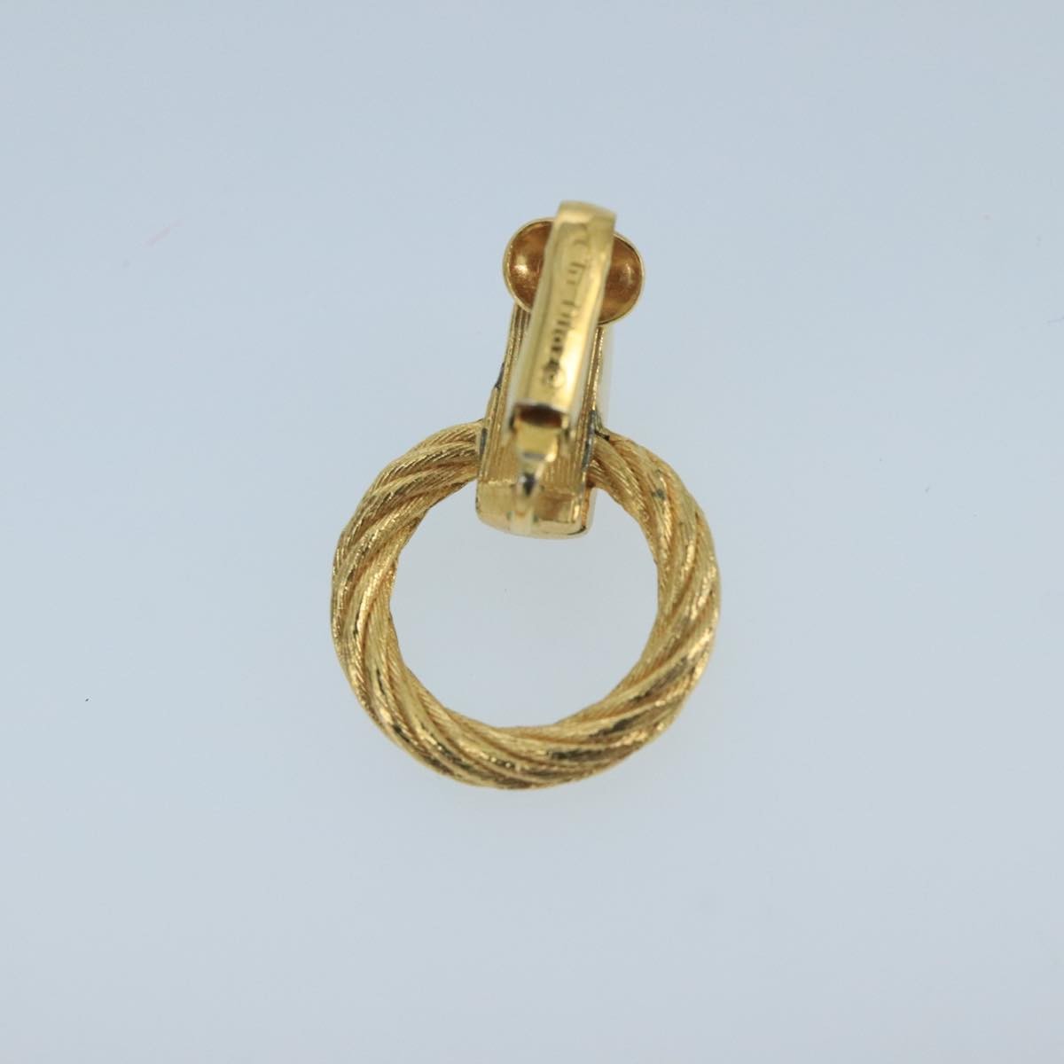 Christian Dior Vintage Round Clip-On Earrings Metal