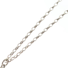 Gucci Engraved Interlocking G Chain Link Pendant Necklace Sterling Silver