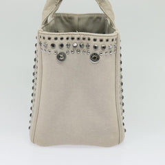 Prada Canapa Convertible Tote Rhinestone Embellished Denim