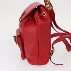 Gucci Vintage Bamboo Backpack Leather